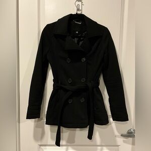 Women's Black Peacoat